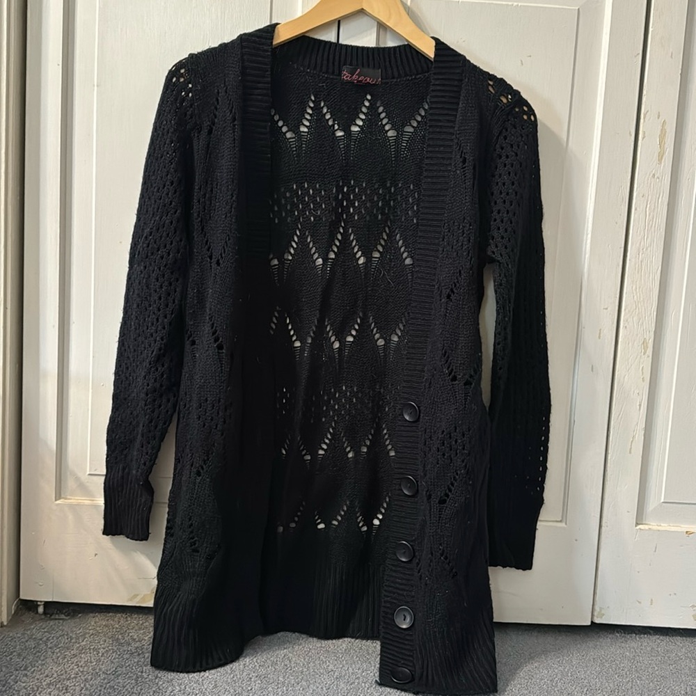 Black cardigan